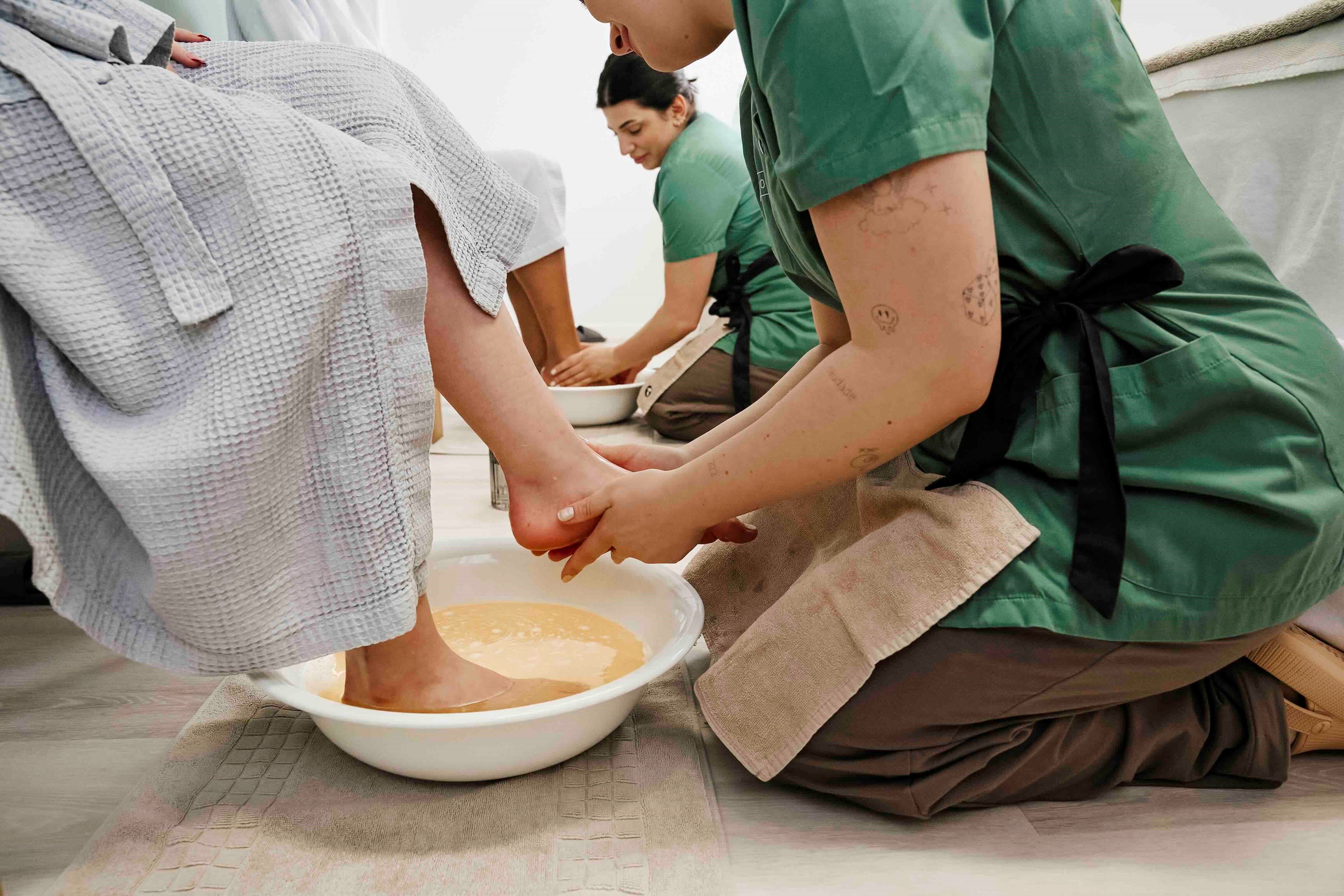 Fußbad bei Paarbehandlung in München